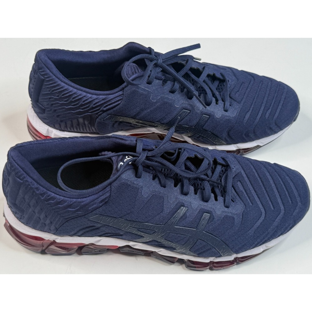 Asics Gel Quantum 360 5 Peacoat Men's Navy Blue‎ Red Running Shoes Size 8.5